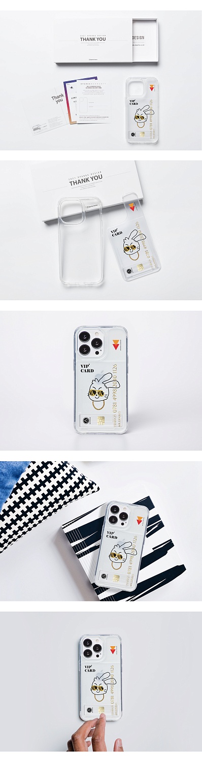 Чехол для смартфона DPARKS Заяц в очках светло-серый