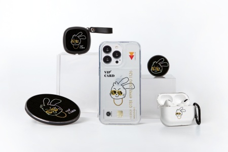 Чехол для смартфона DPARKS Заяц в очках светло-серый