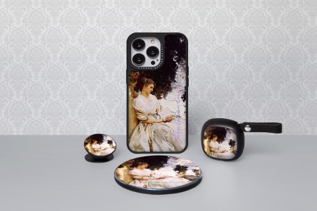 Чехол для смартфона DPARKS Дама с книгой в саду розовый