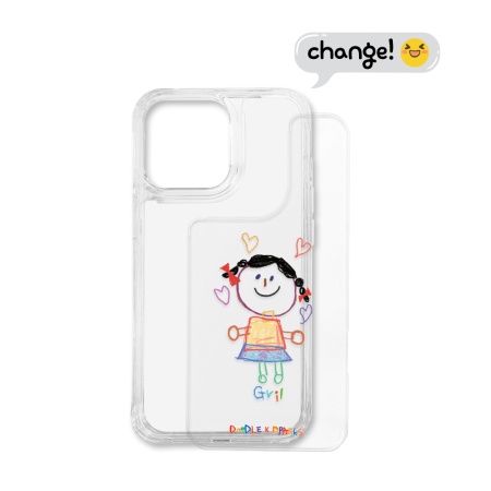 Чехол для смартфона DPARKS Девочка с косами прозрачный