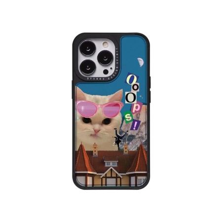 Design cover Сменная вкладка (Дизайн) DPARKS к чехлу для iPhone 14 мерцающая (Ooops!) DC14050
