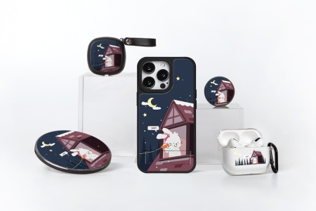 Чехол для смартфона DPARKS Розовый дом синий