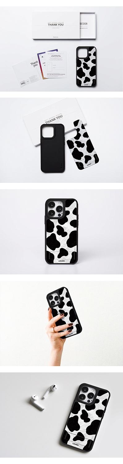 Чехол для смартфона DPARKS Коровий принт черный