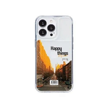 Чехол для смартфона DPARKS Happy things светло-серый