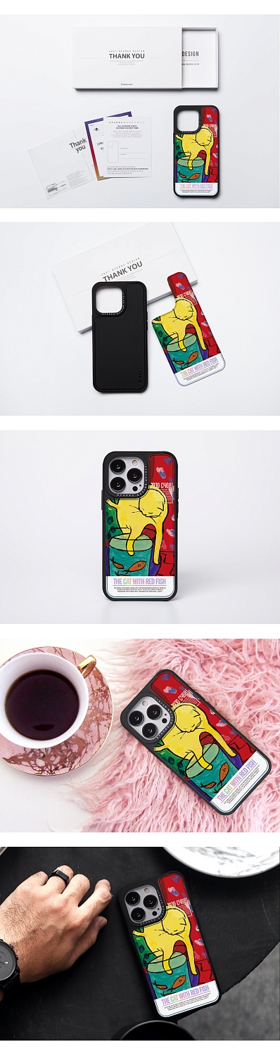 Чехол для смартфона DPARKS Анри Матисс Кот с красной рыбкой желтый